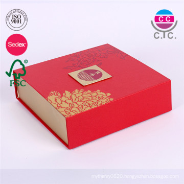 custom folding mooncake paper box without handle